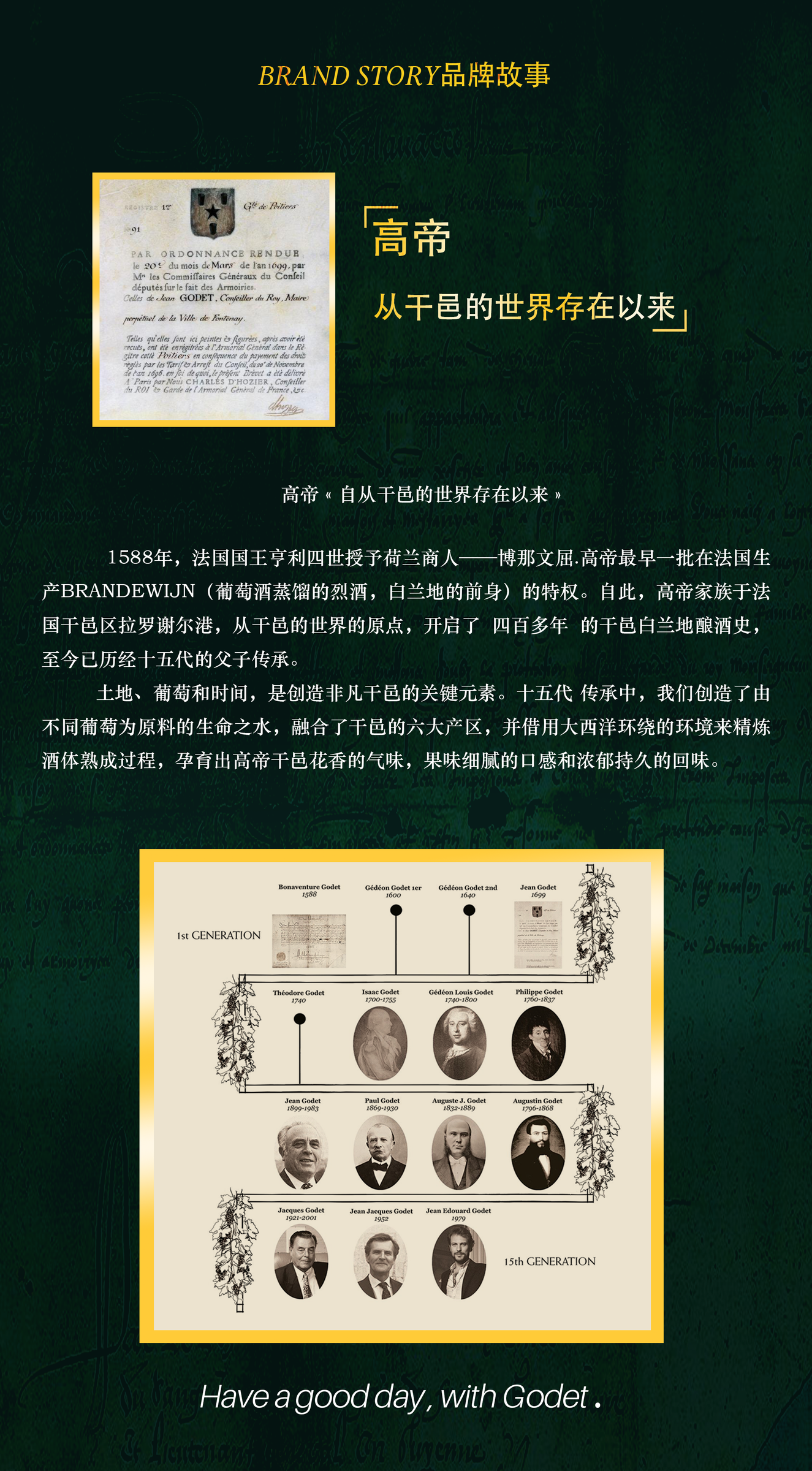 Godet brand story — 高帝干邑
